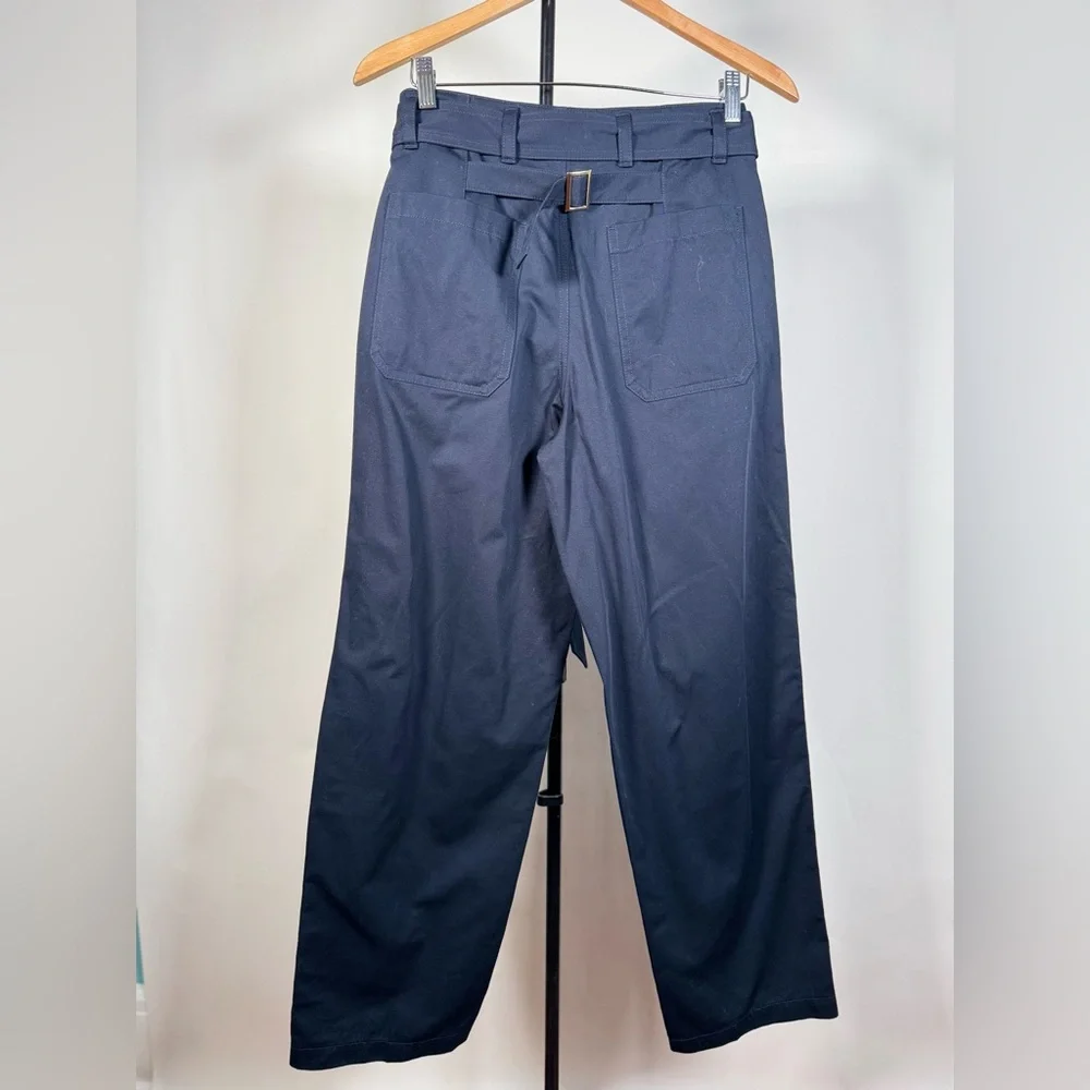 NWOT Madewell Belted Utility Long Pants Akin Cotton Twill - Picture 2 of 5